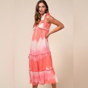 Adelyn Rae Lauren Tiered Chiffon Dress Size M